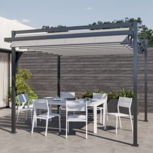 Conjunto de jardín Odyssea/Orion Beta extensible de aluminio blanco 6 personas